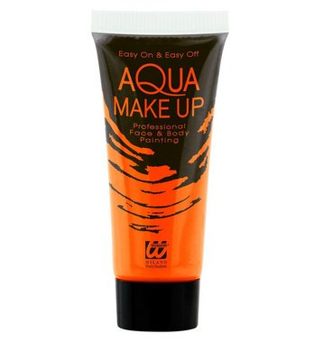 Widmann S.r.l. Theaterschminke Aqua Make-up - Tube 30 ml, Neon Orange
