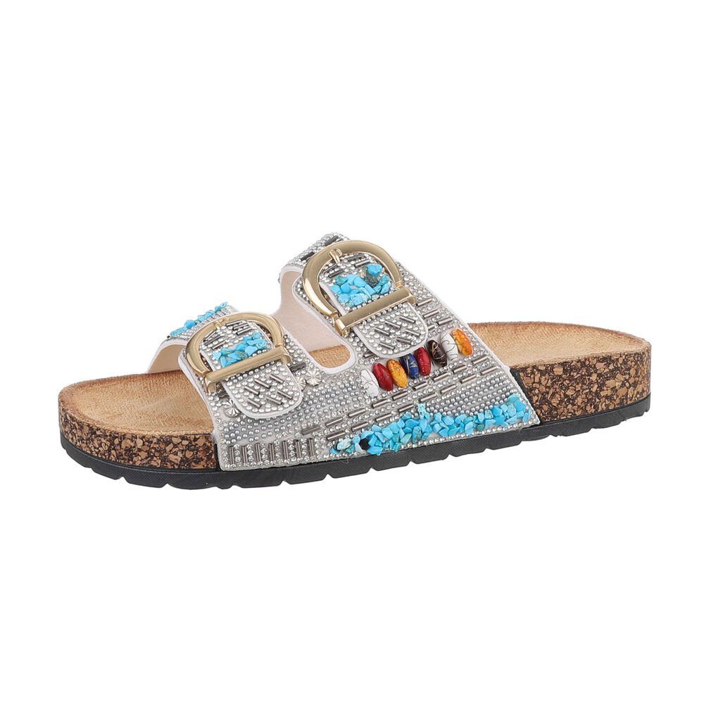 Ital-Design Damen Mules Freizeit Pantolette (85698224) Flach Pantoletten in günstig online kaufen