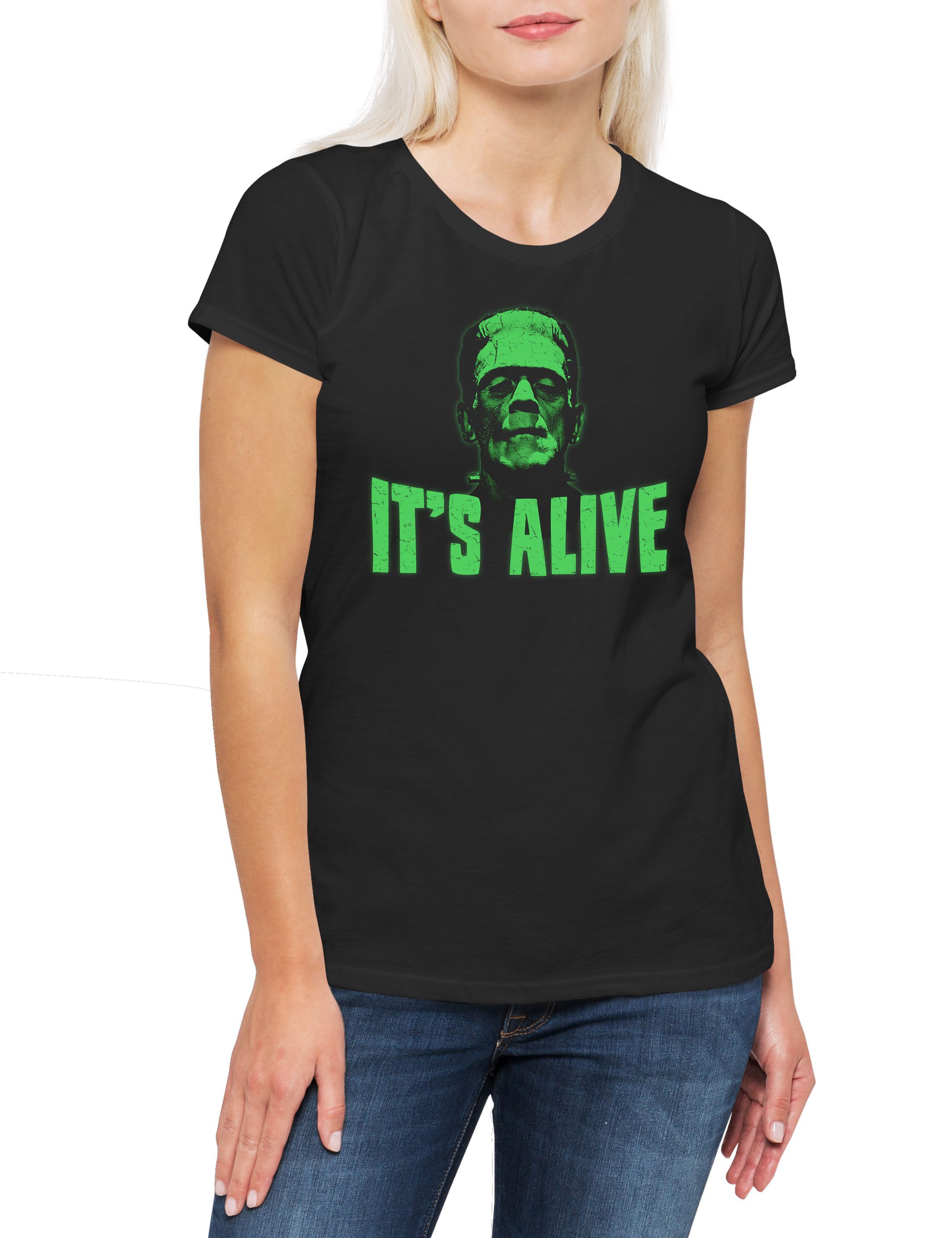 Print-Shirt It's Alive Damen T-Shirt Monster Movie Film Cult Frankenstein Icon