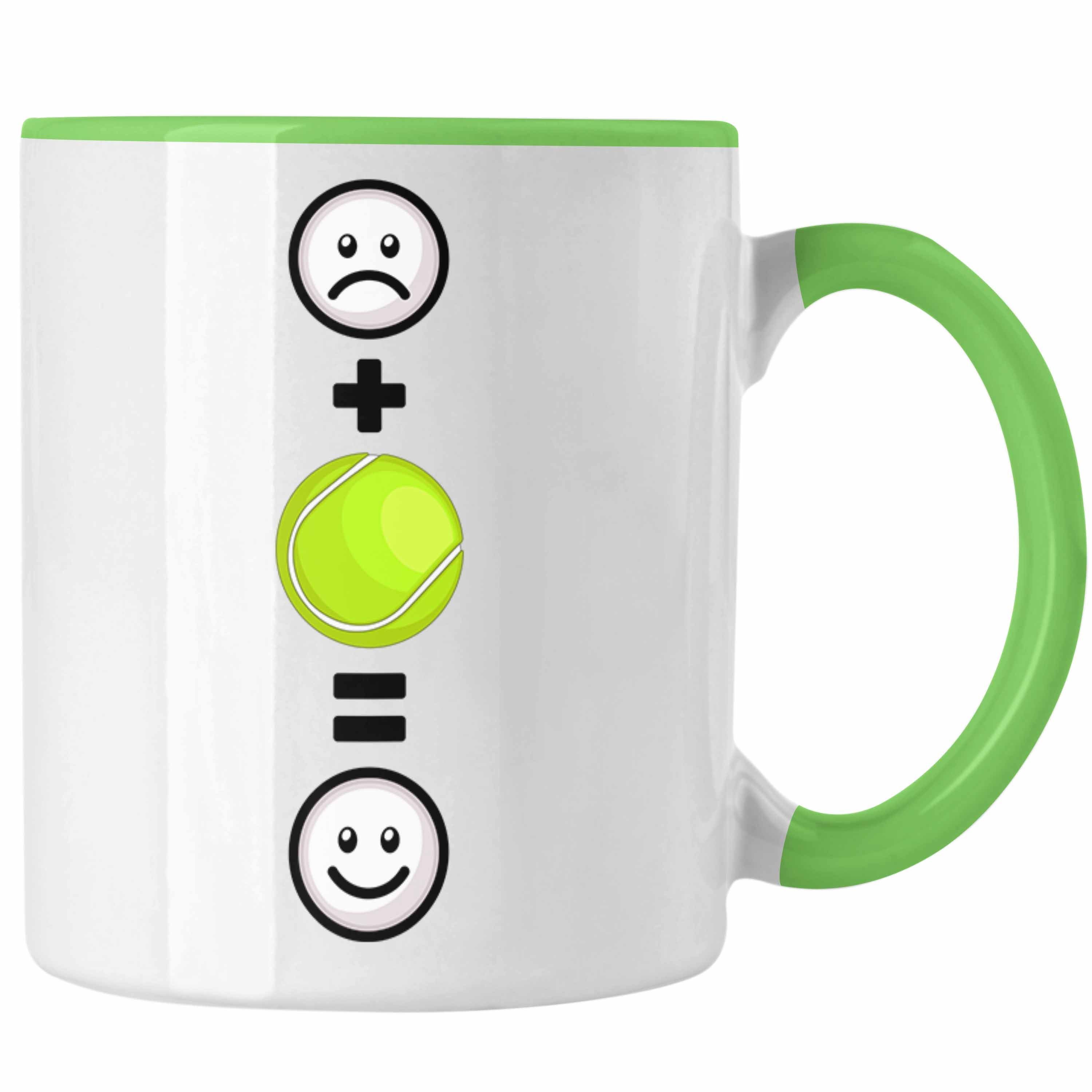 Trendation Tasse Tennis Tasse Geschenk für Tennisspieler Männer Frauen Lustige Geschenk Grün