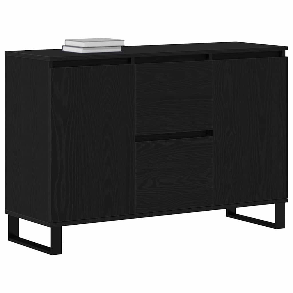 vidaXL Sideboard Sideboard Schwarz Eichen-Optik 101,5 x 35 x 70 cm Holzwerk günstig online kaufen