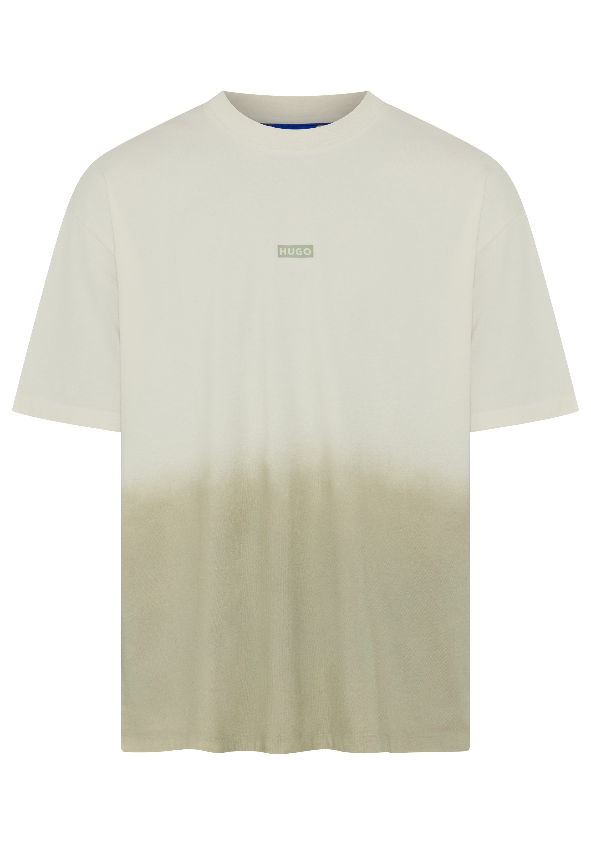 HUGO T-Shirt Nalono_F mit Farbverlauf, Loose Fit, Rückendruck