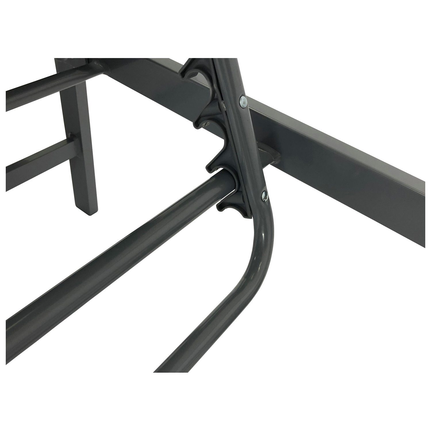 DEGAMO Rollliege OSTIA, 1 St., Aluminium silbergrau, Textilgewebe schwarz, Länge 200cm