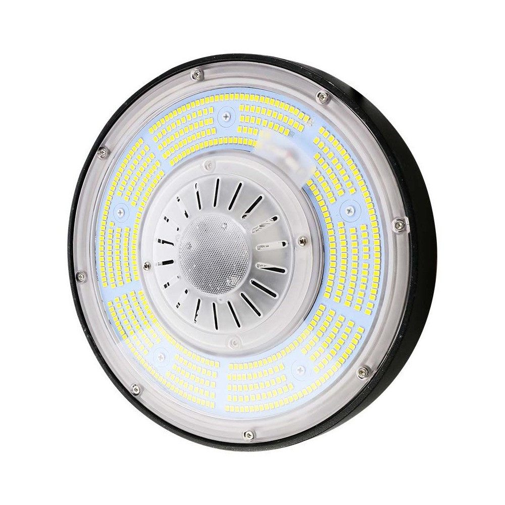 V-TAC LED Flutlichtstrahler, LED-Leuchtmittel fest verbaut, Neutralweiß, LED Hallenleuchte Aluminium Strahler Schwarz Dimmbar IP65 H 30,5 cm