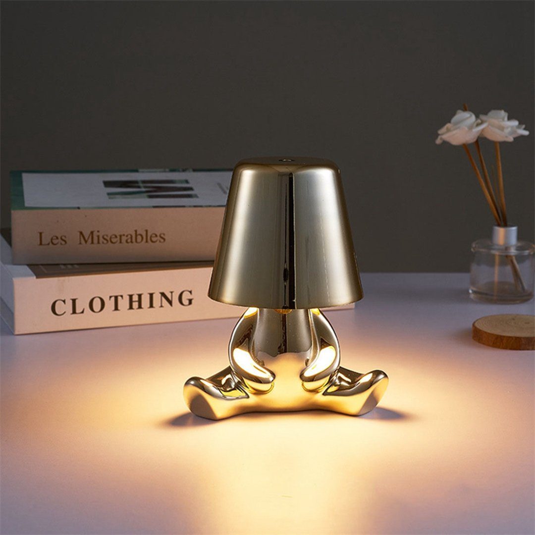 DAYUT Little Nachtlichter Gold LED LED-Schreibtischlampe, Tischleuchte Wiederaufladbare