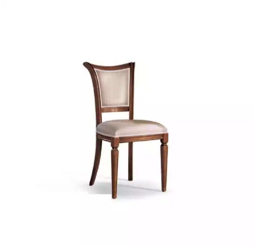 Brauner Esszimmerstuhl in Italy St), Armlehnen (1 JVmoebel Klassischer ohne Esszimmerstühle Stuhl Made Holzstuhl