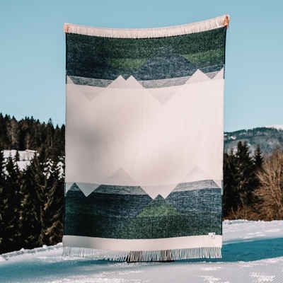 Outdoordecke ALASKA, Steppenwolle, Nachhaltige Kuscheldecke 130x200cm, Made in EU aus 100% Schurwolle