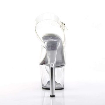 Pleaser Pleaser Sandalette SKY-308VL Transparent Silber EU-41 / US-11 High-Heel-Sandalette (2-tlg)