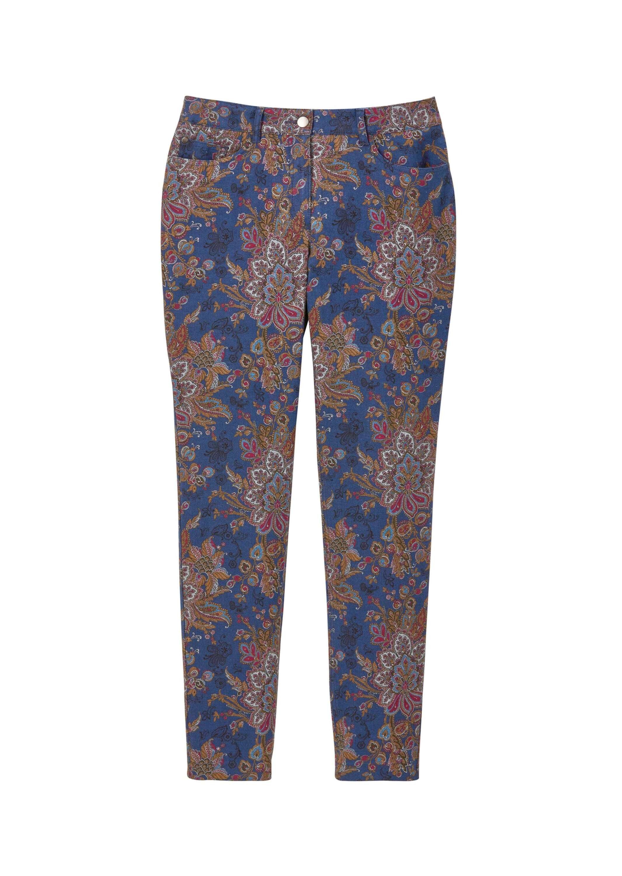 MADELEINE Gerade Jeans Schlanke Jeans mit Paisley-Print