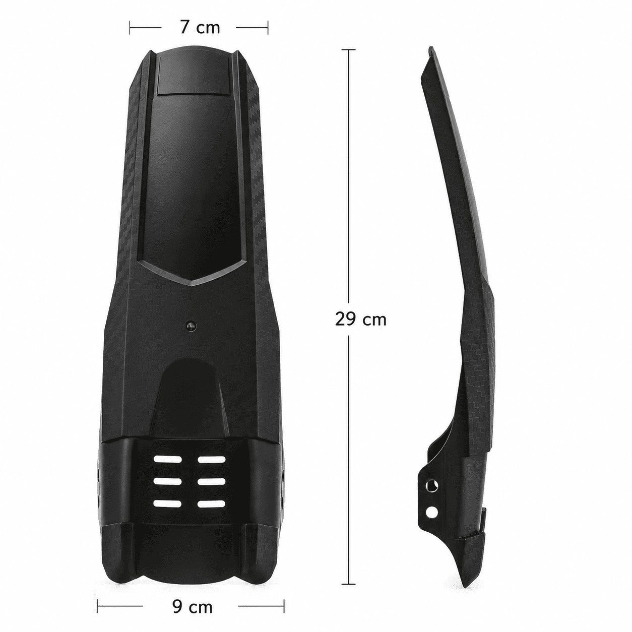 MidGard Schutzblech Fahrrad für Hinten oder Vorne Spritzschutz für E-Bike MTB Mudguard (1 St), für 24-29 Zoll Fahrräder mit 5 Kabelbinder