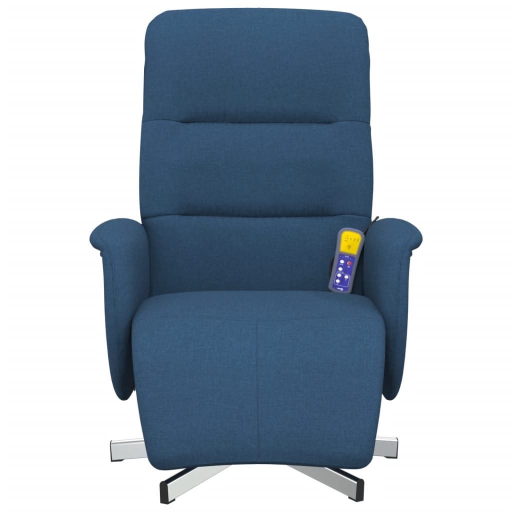 vidaXL Sessel Massagesessel mit Fußteil Blau günstig online kaufen