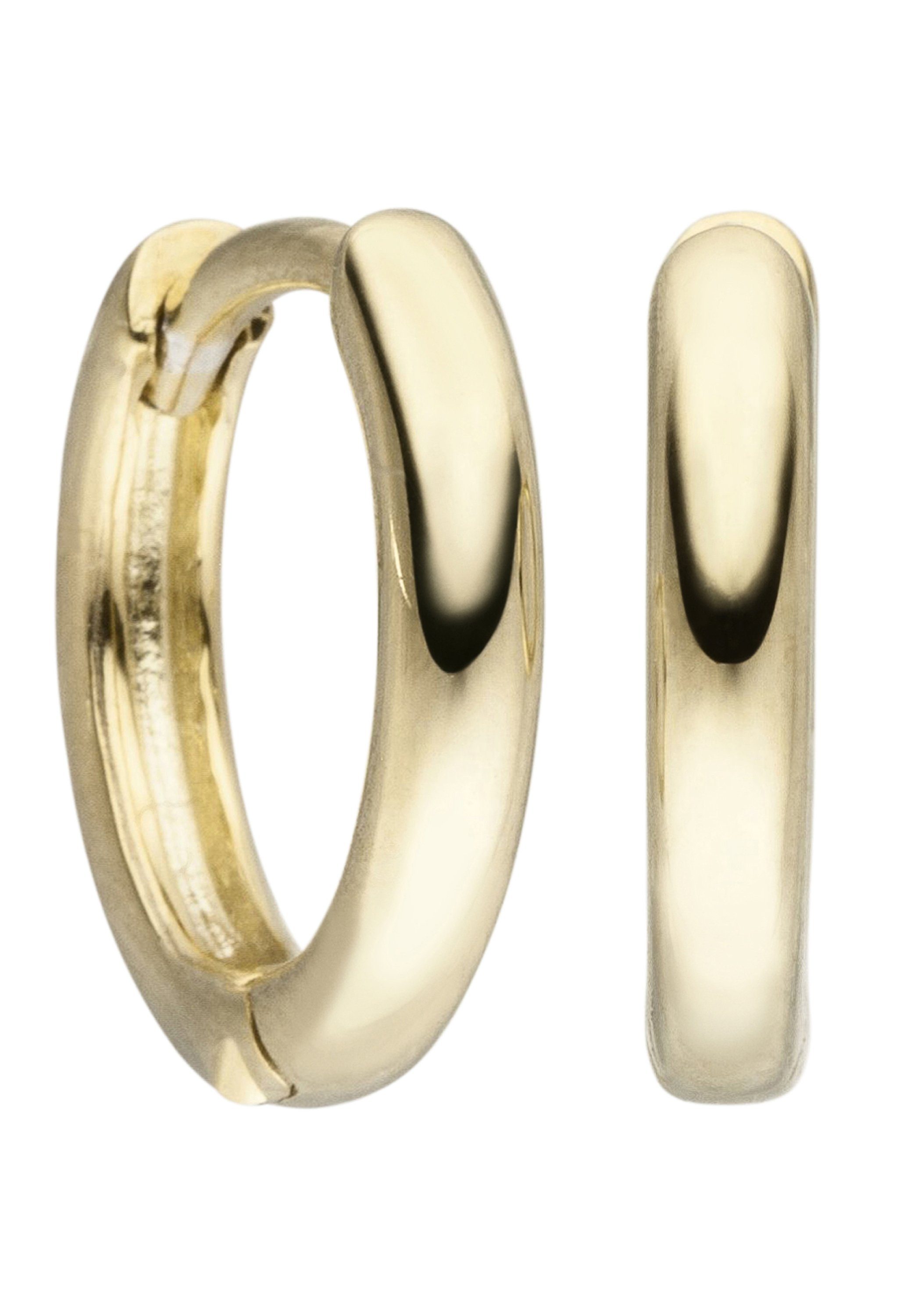 JOBO Paar Creolen Ohrringe mit 10 Zirkon...