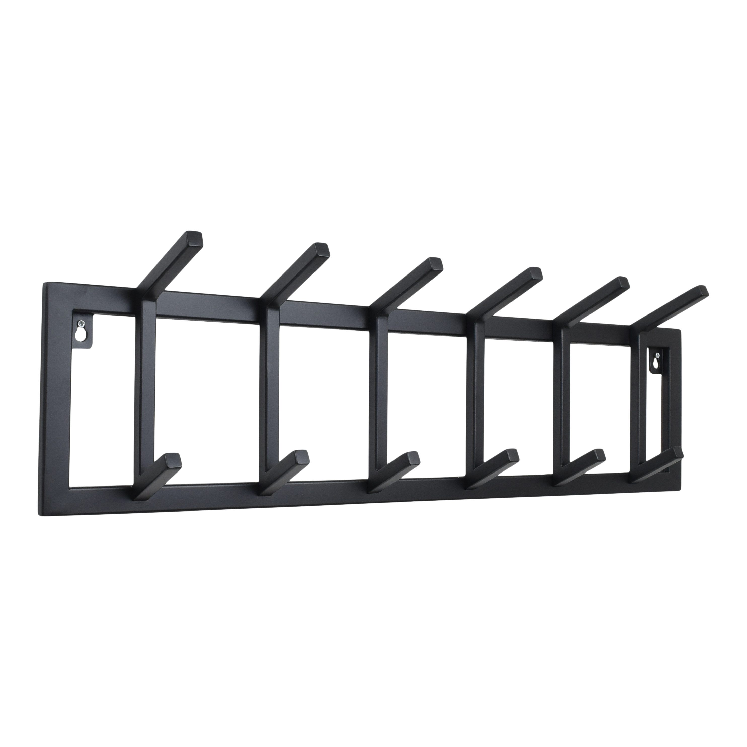 LOFT42 Wandgarderobe LOFT42 Garderobenständer Jaimy– Schwarz – Metall – 80x24x12cm von LOFT42