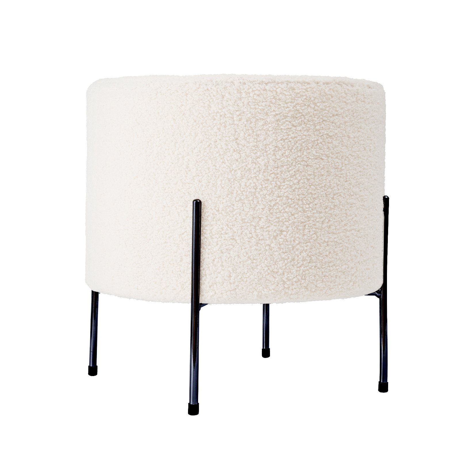 Zedelmaier Sitzhocker Samtiger runder Hocker mit Metallbeinen Extra dickes günstig online kaufen