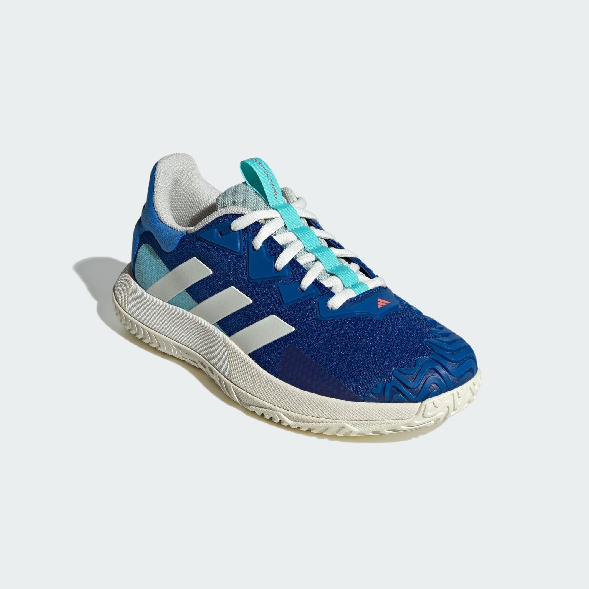White SOLEMATCH Royal adidas / Blue TENNISSCHUH Performance CONTROL Bright Indoorschuh Royal Off /