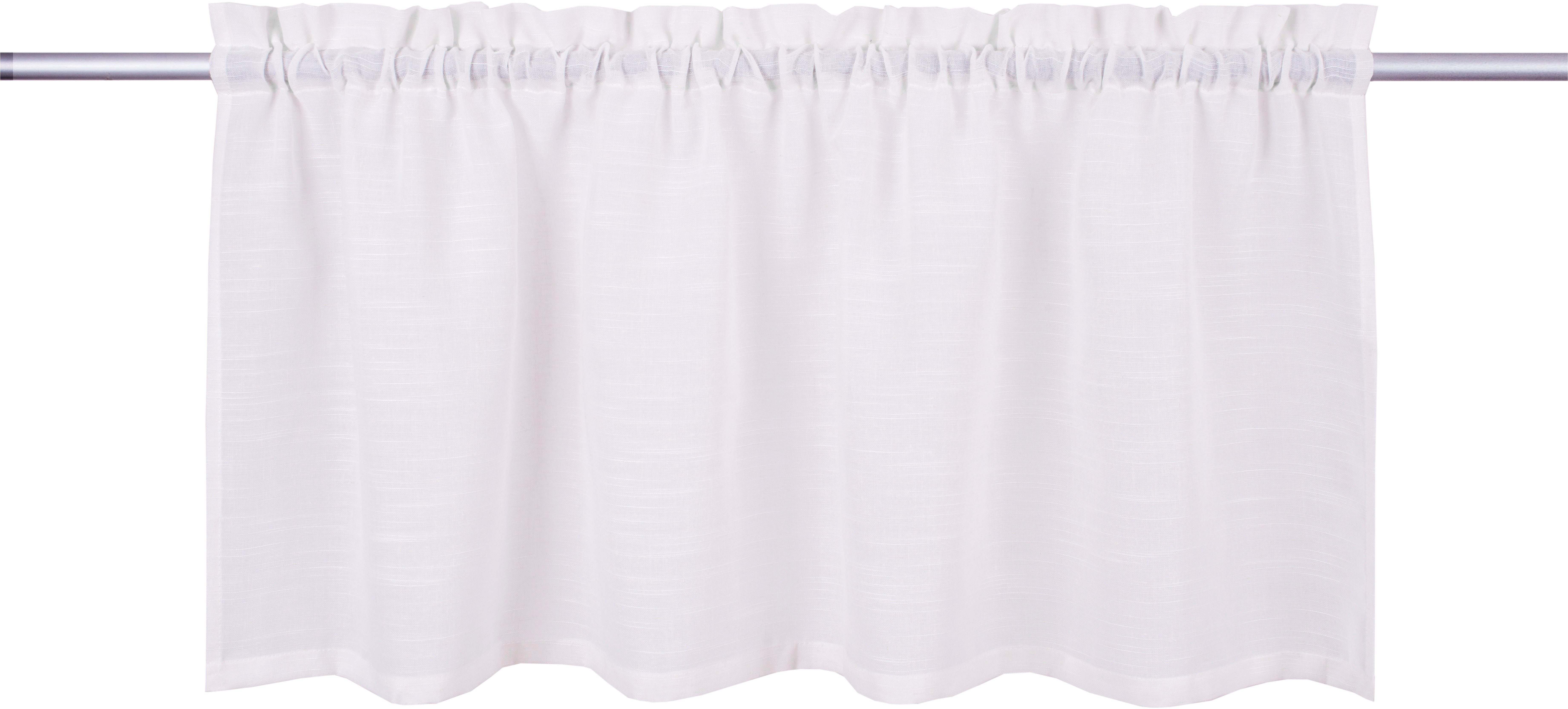 my home Scheibengardine Louvelle (1 St), Stangendurchzug, halbtransparent, günstig online kaufen