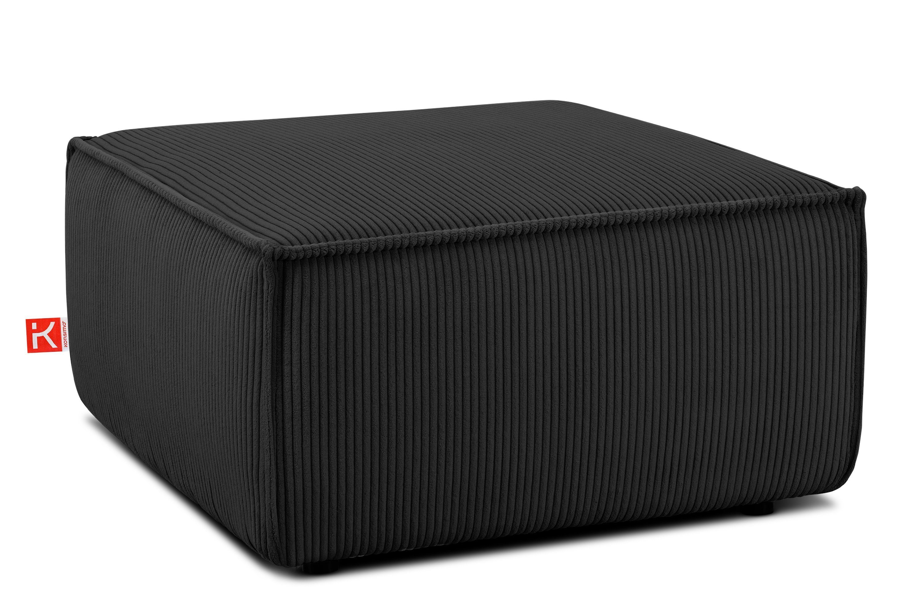 KONSIMO® Sitzhocker NAPI Pouf, hergestellt in der EU, mit Wellfedern in der günstig online kaufen
