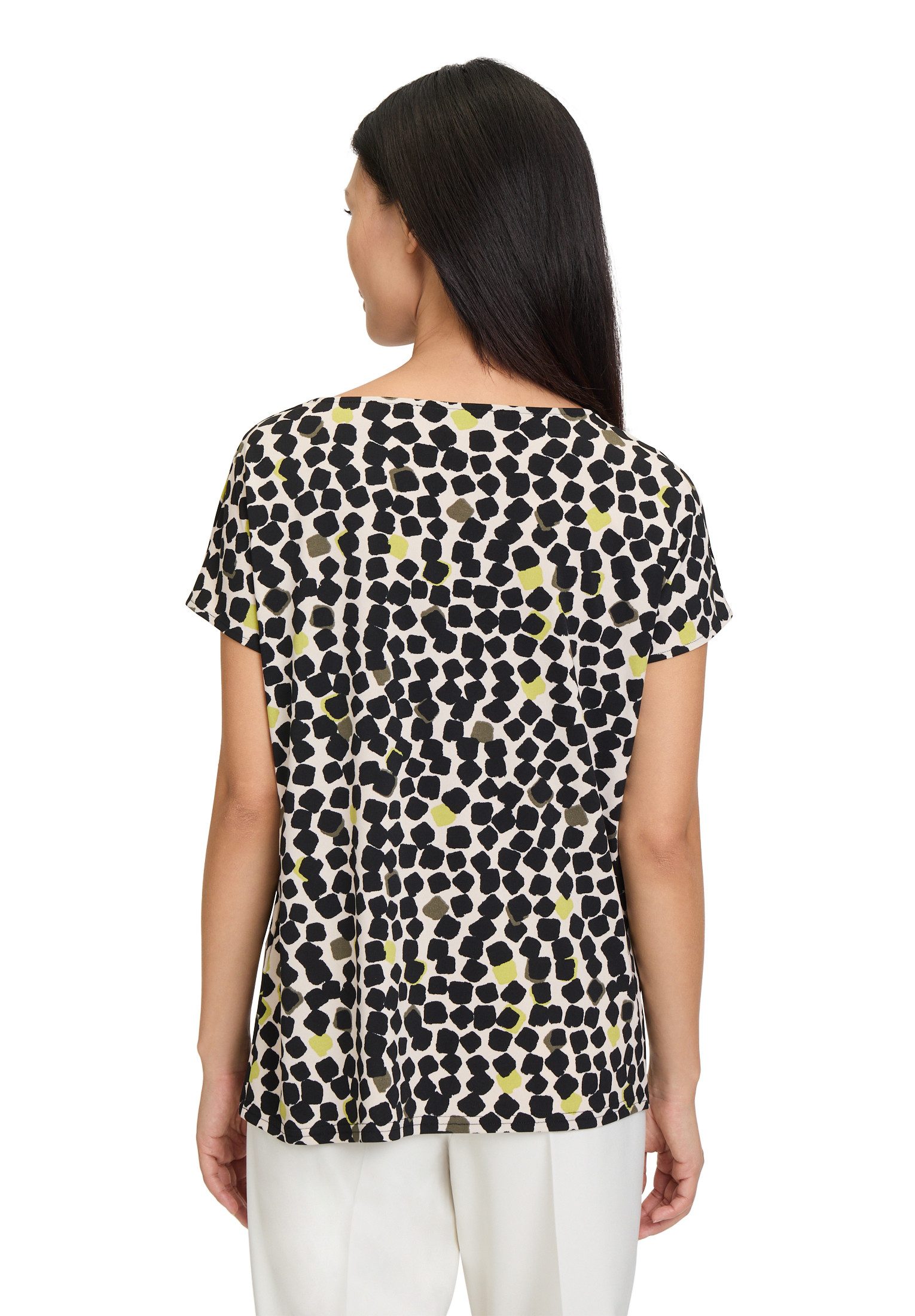 Betty Barclay Kurzarmshirt Damen mit Wasserfallausschnitt (1-tlg) Material