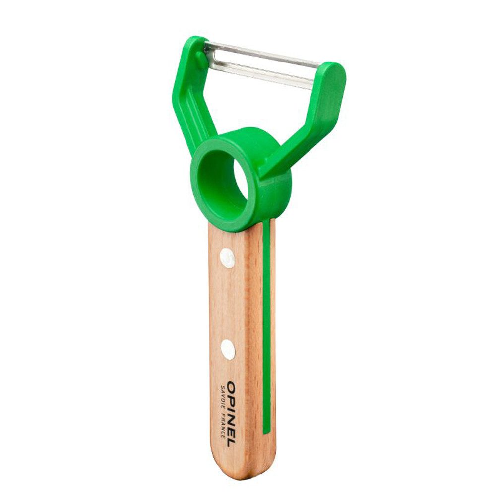Opinel Messer-Set in den Farben rot, grün und dunkelblau erhältlich (Kochmesser + Sparschäler + Kunststoff-Schneidhilfe), Opinel Le Petit Chef, 3-teiliges Kinder Küchenmesser-Set