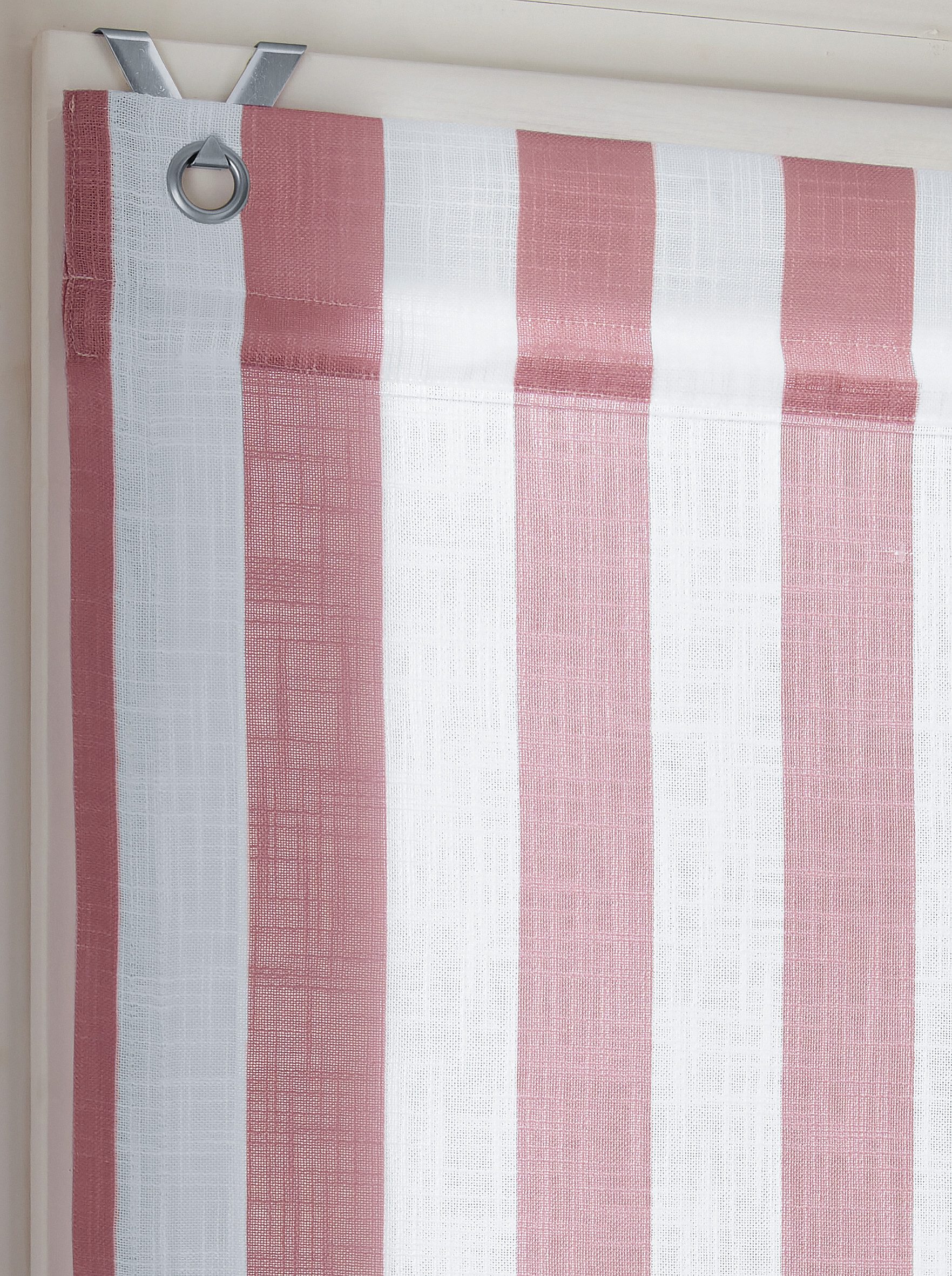 Rollo Raffrollo, heine, halbtransparent, Ösen mit Fensterhaken