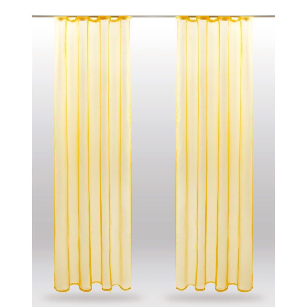 Bestlivings Vorhang (2 St), Kräuselband, transparent, Voile, Gardinenset "Transparent" mit Universalband