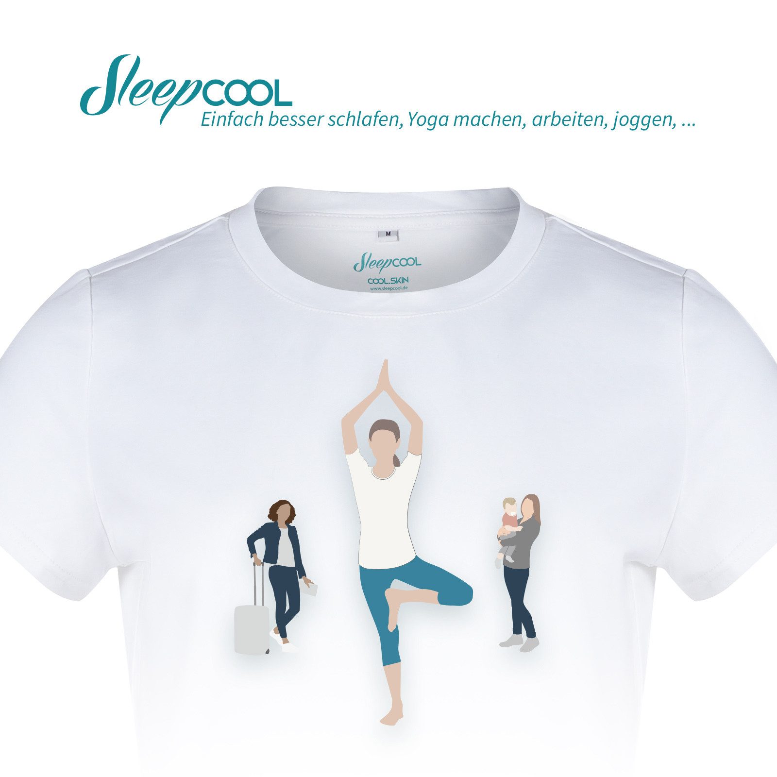 SleepCOOL T-Shirt Funktionshirt Damen, mit Kühleffekt, atmungsaktiv, reduzi günstig online kaufen