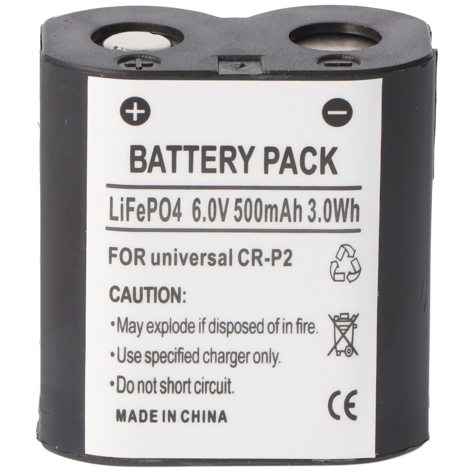 Akku wiederaufl mAh LiFePo4 Batterie aufladbare CRP2 Akku CR-P2 Akku der CR-P2 (6,0 500 V) AccuCell