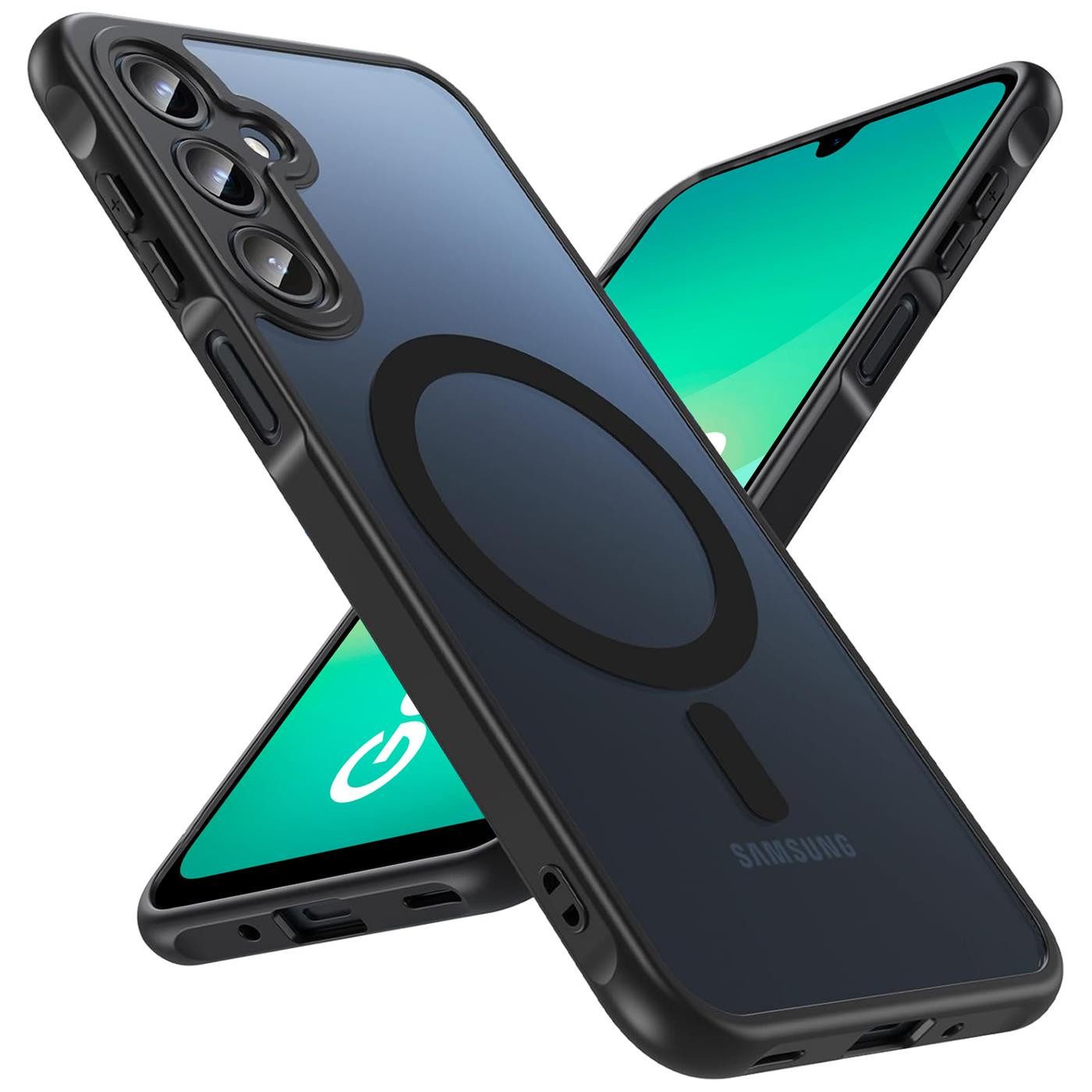 CoolGadget Handyhülle Magnet-Hülle für Samsung Galaxy A26 5G Schutzhülle magnetisch 6,7 Zoll, Hülle Matt Stoßfest kompatibel mit QI-Laden Zubehör Kameraschutz Case