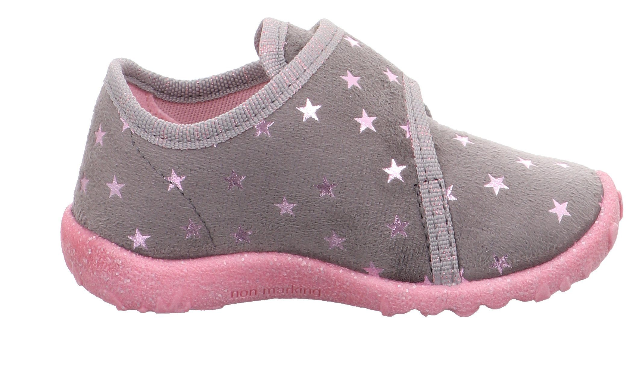 Superfit SPOTTY, WMS: mittel Hausschuh Klettschuh, Kindergarten Schuh mit Motiv, Größenschablone zum Download
