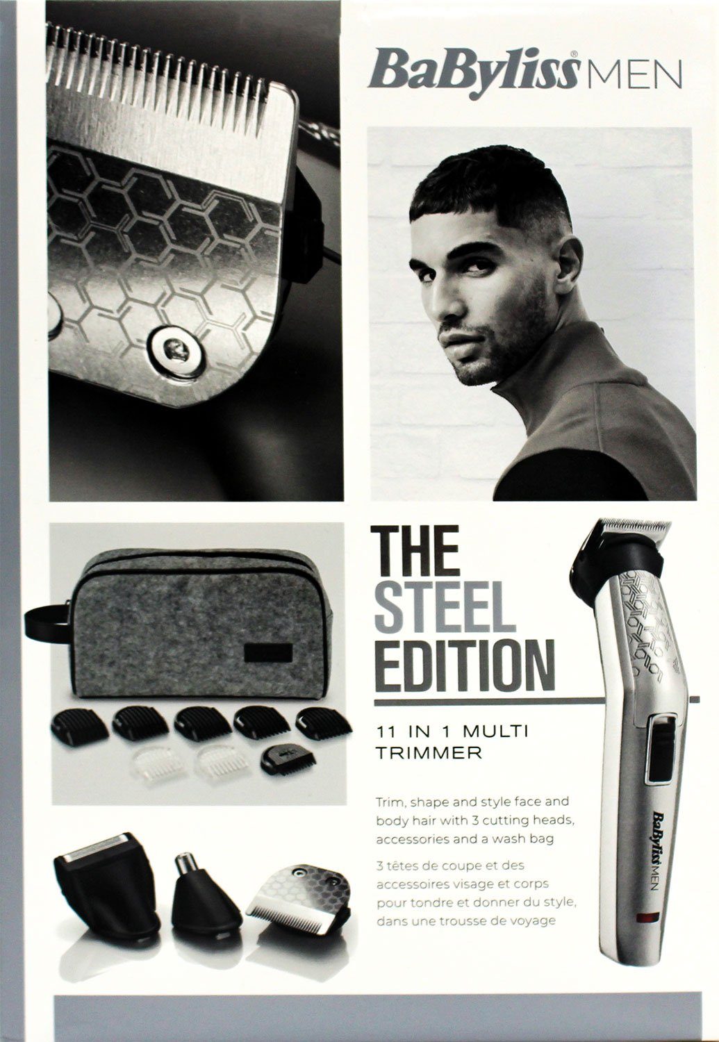 Bartschneider 7256PE MultiTtrimmer inkl. Nasentrimmer und Rasierer-Aufsatz Akku