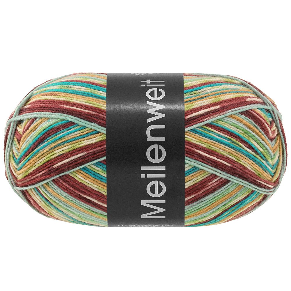 LANA GROSSA MEILENWEIT 100 g CERVINIA Sockenwolle Häkelwolle, 420 m (100 g Knäuel bedruckte Sockenwolle, Strapazierfähige Sockenwolle mit buntem Mustereffekt), 100 g