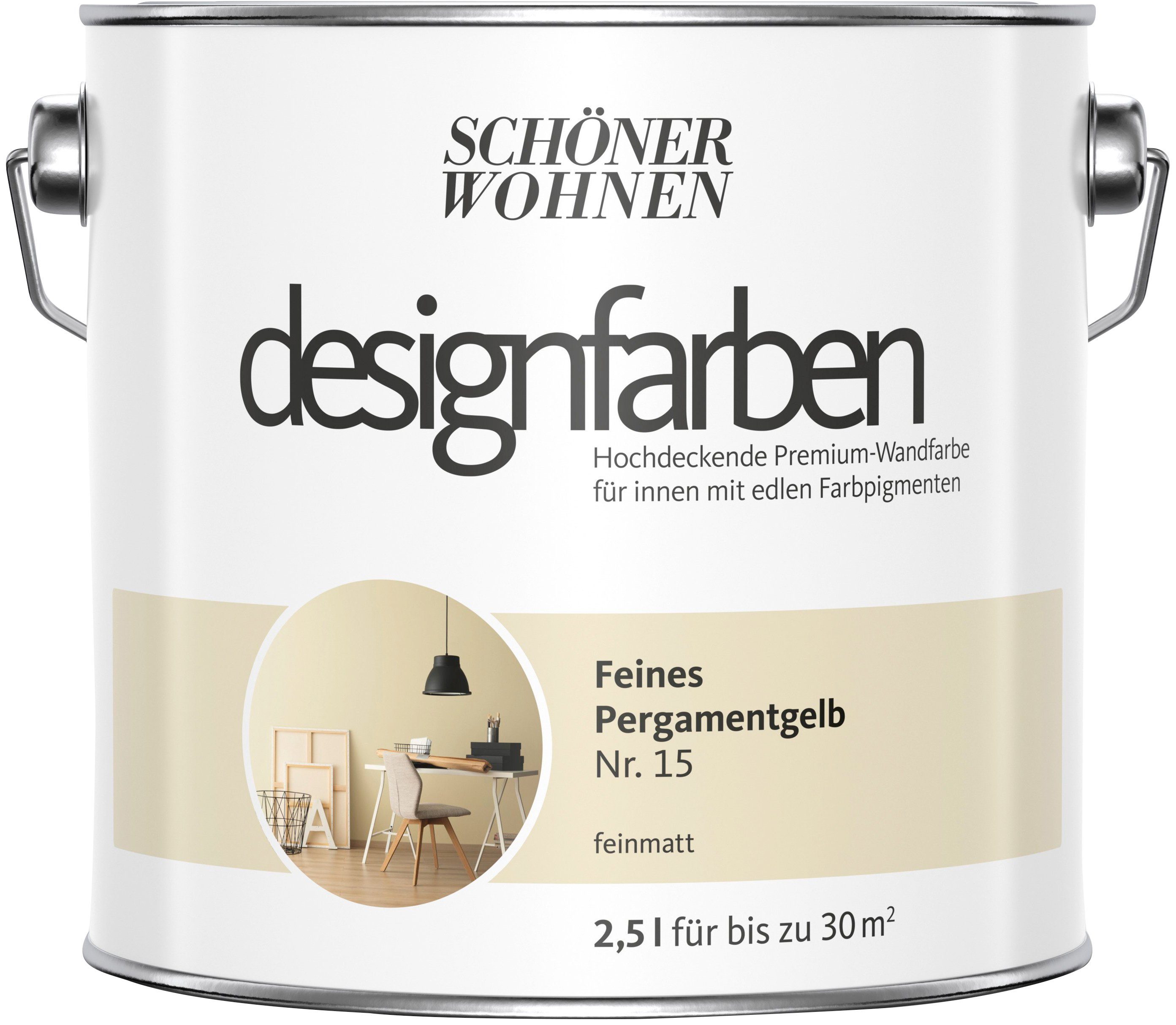 SCHÖNER WOHNEN FARBE Farbe »Designfarben«, Feines Pergamentgelb Nr. 15