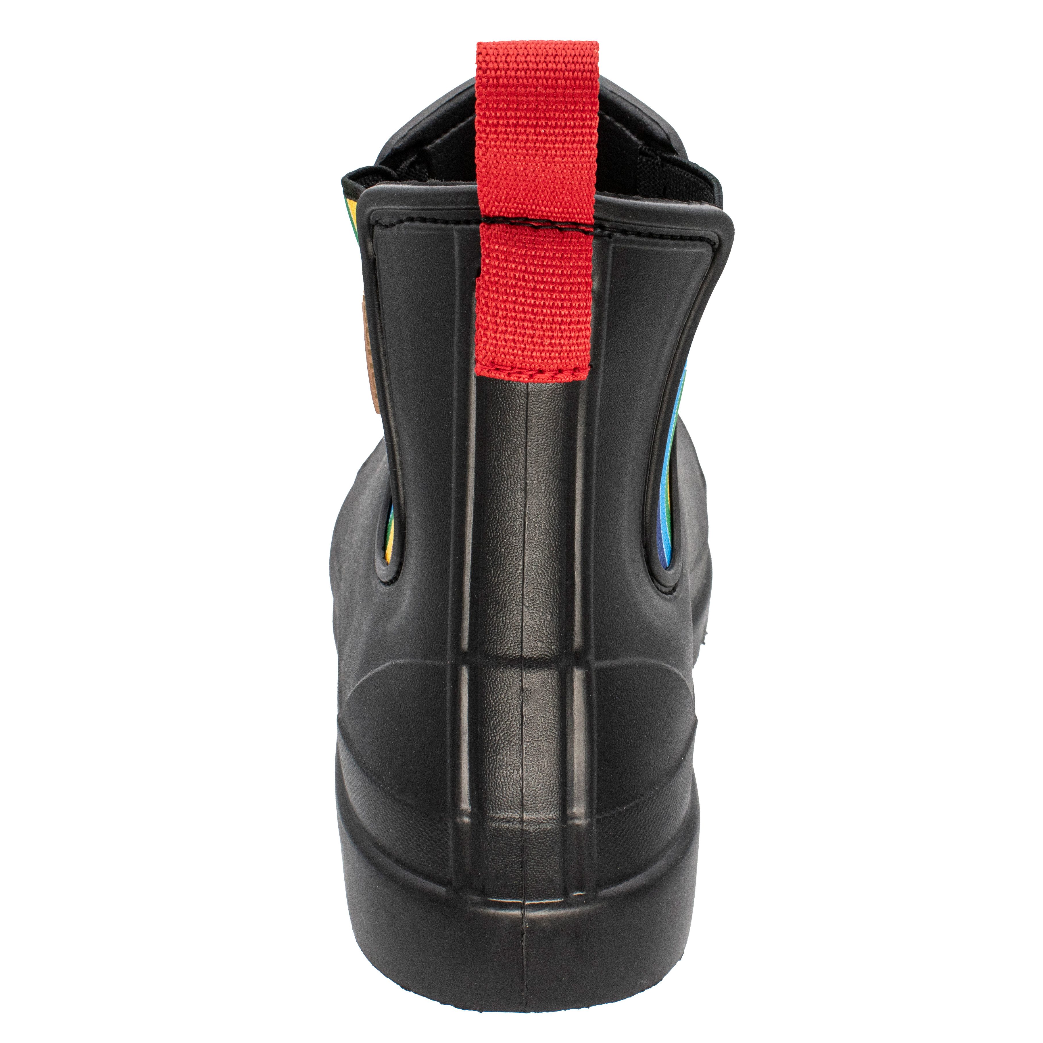 Fischer-Markenschuh Stella Gummistiefelette aus EVA, Regenbogen-Gummizug, leicht, EInlegesohle herausnehmbar