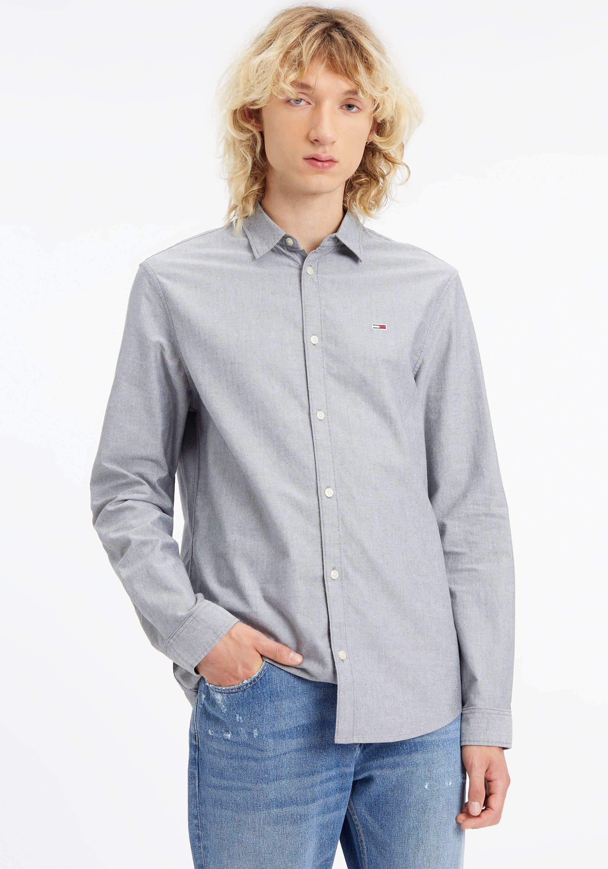 OXFORD Tommy Langarmhemd Knopfleiste mit CLASSIC SHIRT Black TJM Jeans