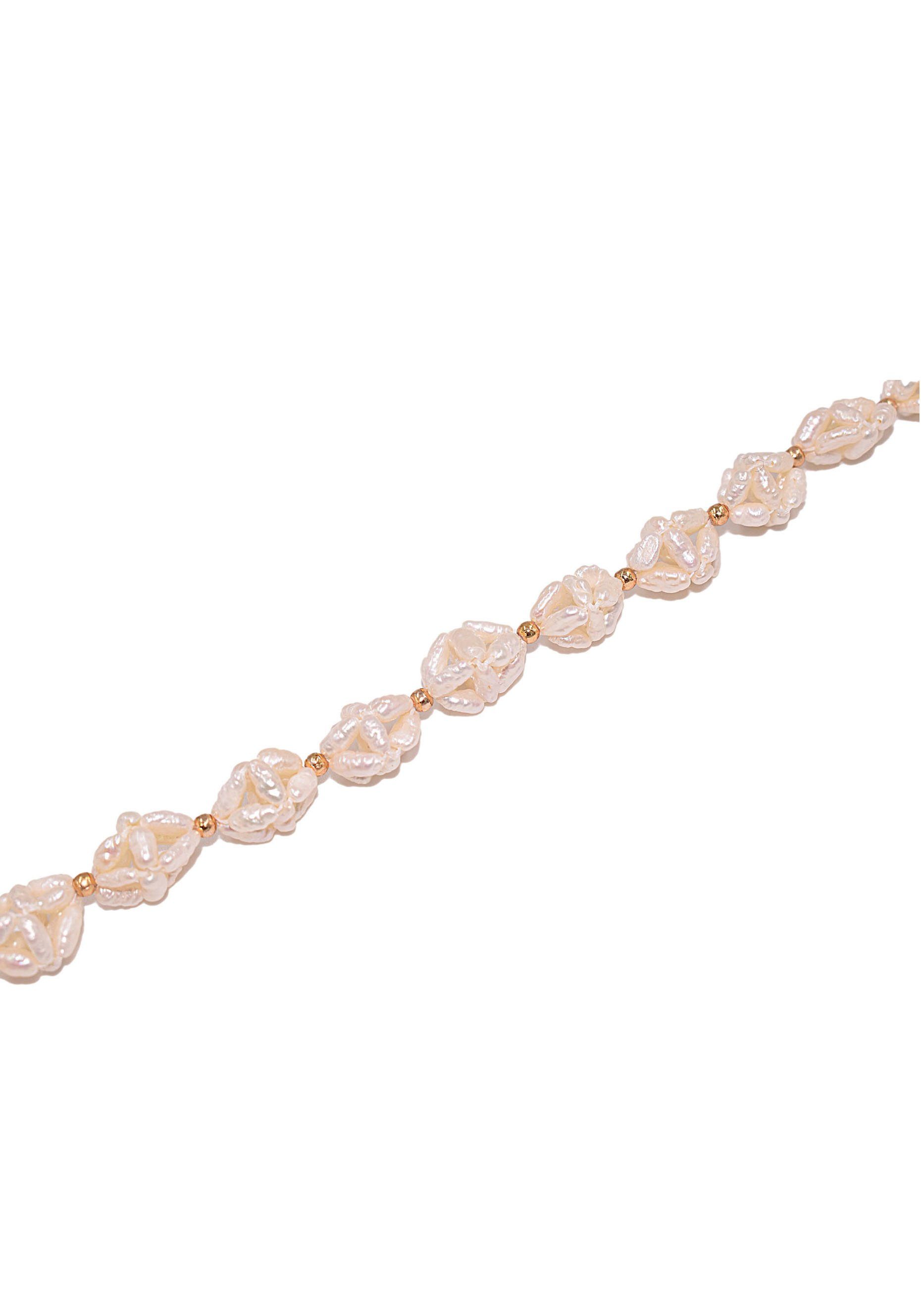 Firetti Collier Schmuck Geschenk Halsschmuck Halskette Edelstein Farbstein, Made in Germany - mit Süßwasserzuchtperle