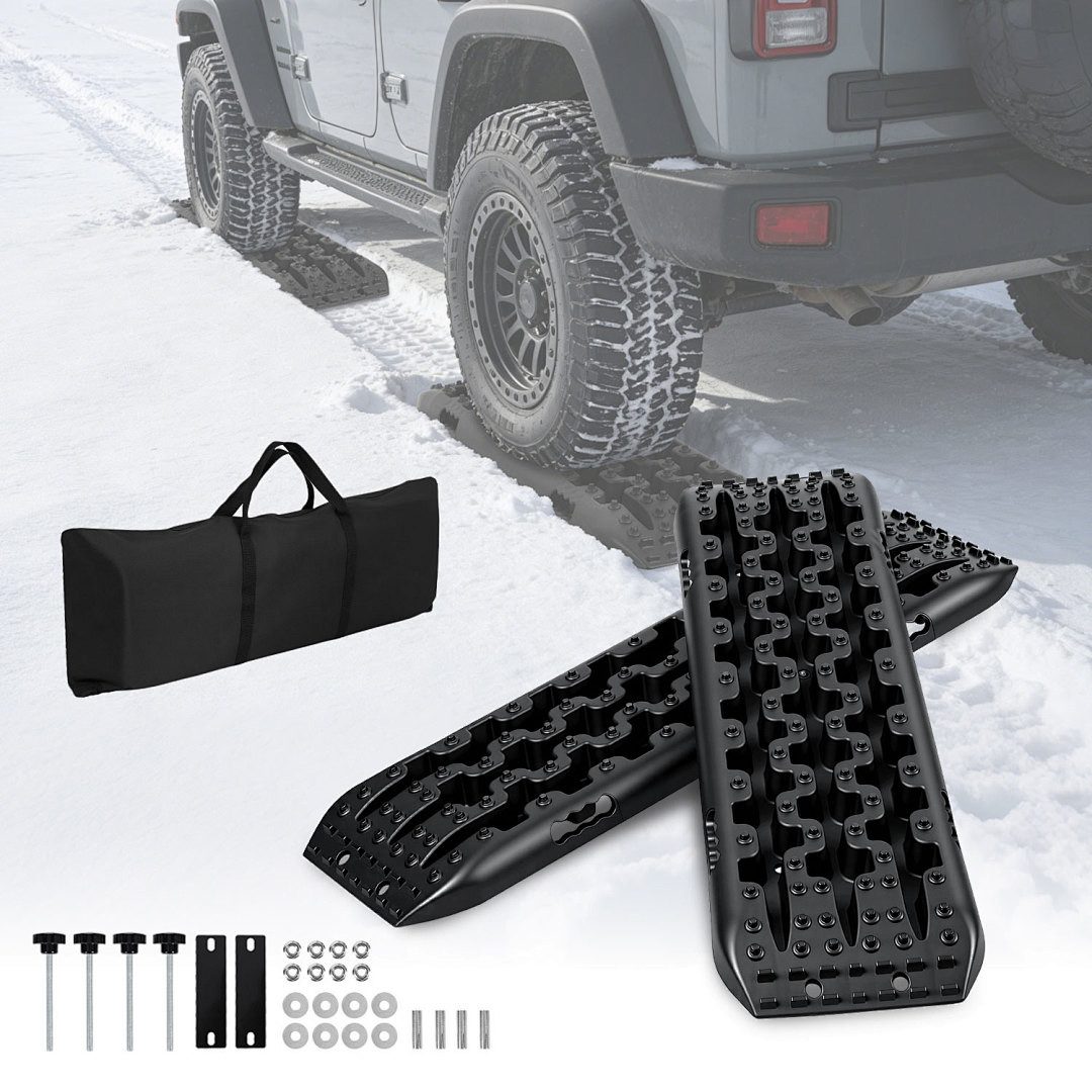 Clanmacy Anfahrhilfe 2x Anfahrhilfe Sandbleche 10T 105x30x6 cm für 4x4 Wohnmobil