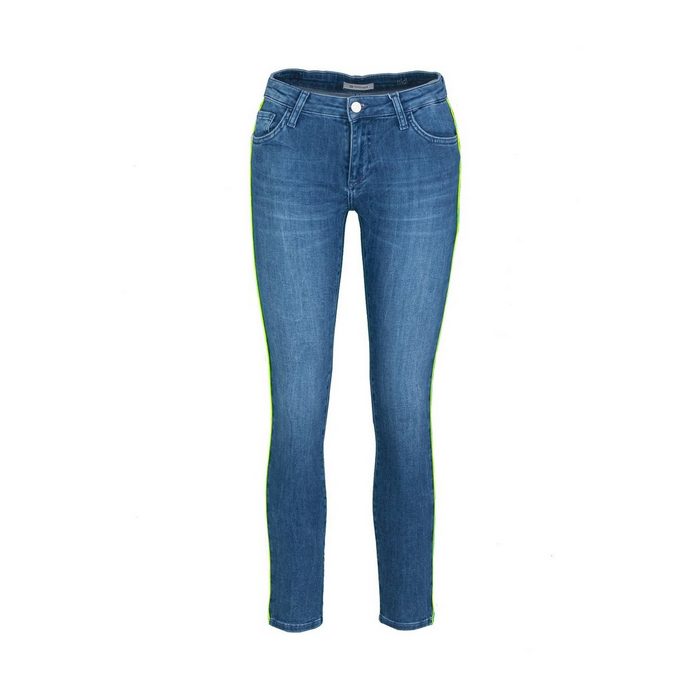Rich & Royal Slim-fit-Jeans Midi - Neon Piping - Jean