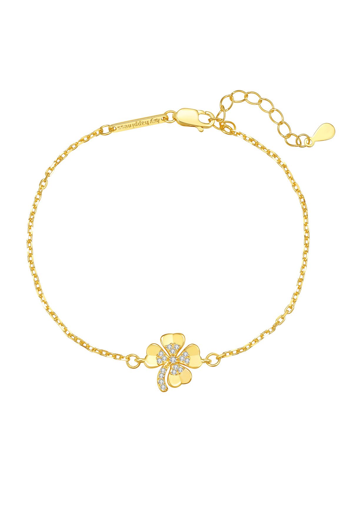 Hey Happiness Silberarmband Vierblättriges Kleeblatt mit günstig online kaufen