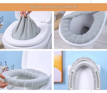 FIDDY Soft-Toilettensitzerhöhung Waschbarer Toilettensitz-Toilettensitze–Toilettensitzabdeckung-4Stück