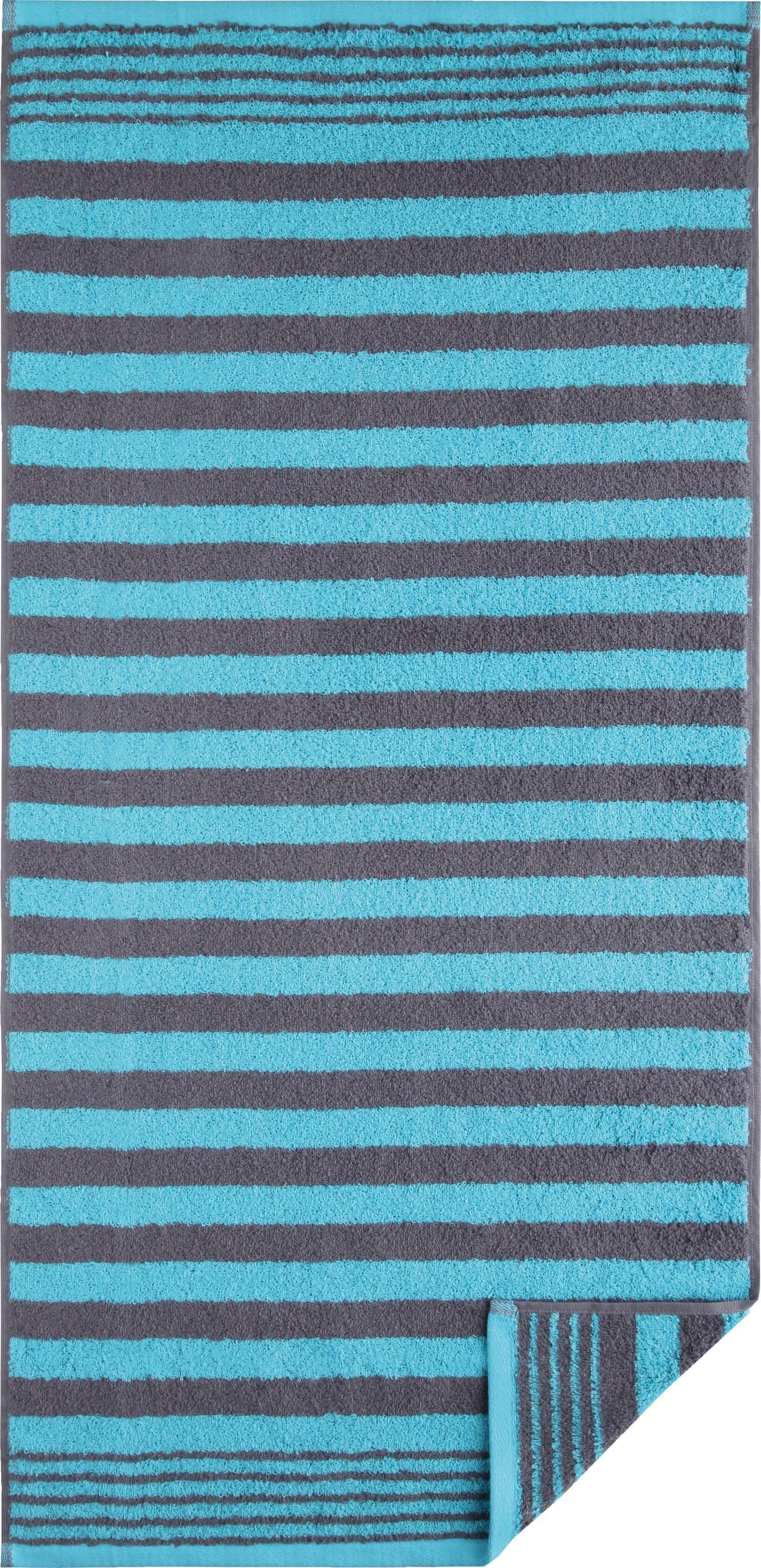 Egeria Handtücher Lio, Walkfrottier % (1-St), hellblau Baumwolle mit Streifen, 100