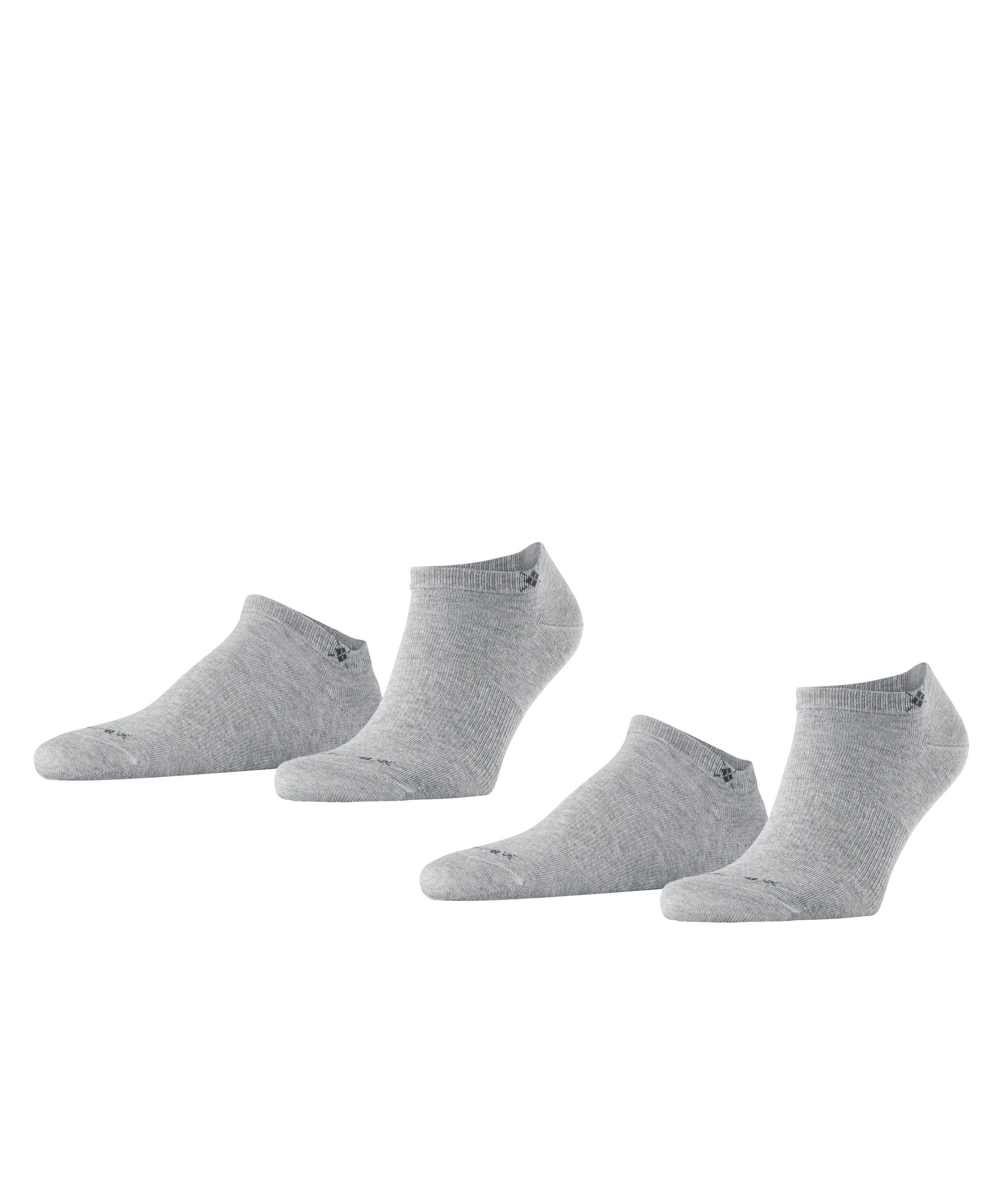 Burlington Sneakersocken Everyday 2-Pack (2-Paar) aus weicher gekämmter Baumwolle light grey (3400)