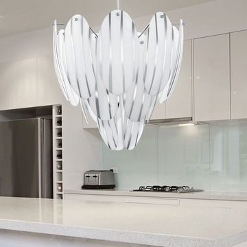 EGLO Hängeleuchte, Leuchtmittel nicht inklusive, Design Decken Pendel Leuchte Hänge Lampe Glas Dekor Chrom