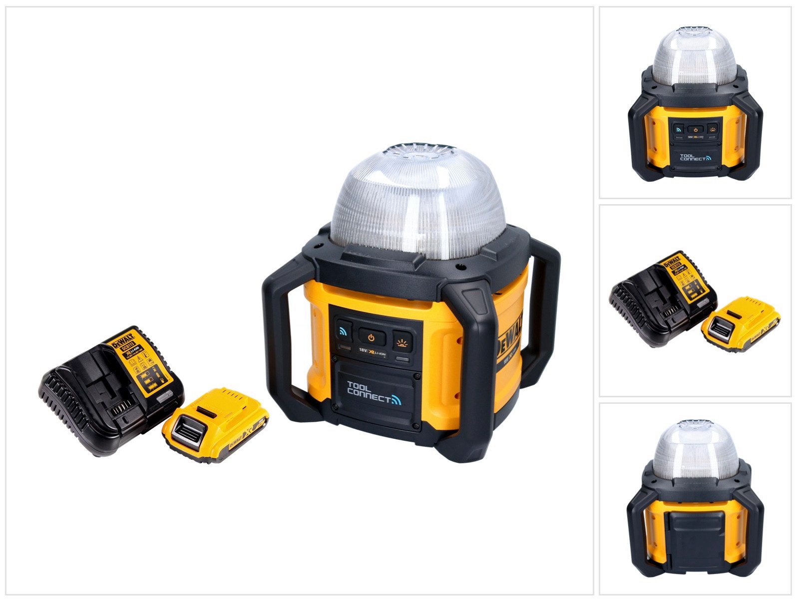 DeWalt Baustrahler DCL 074 D1 Akku Baustellenstrahler Strahler 18 V 5000 lm 4000 Kelvin