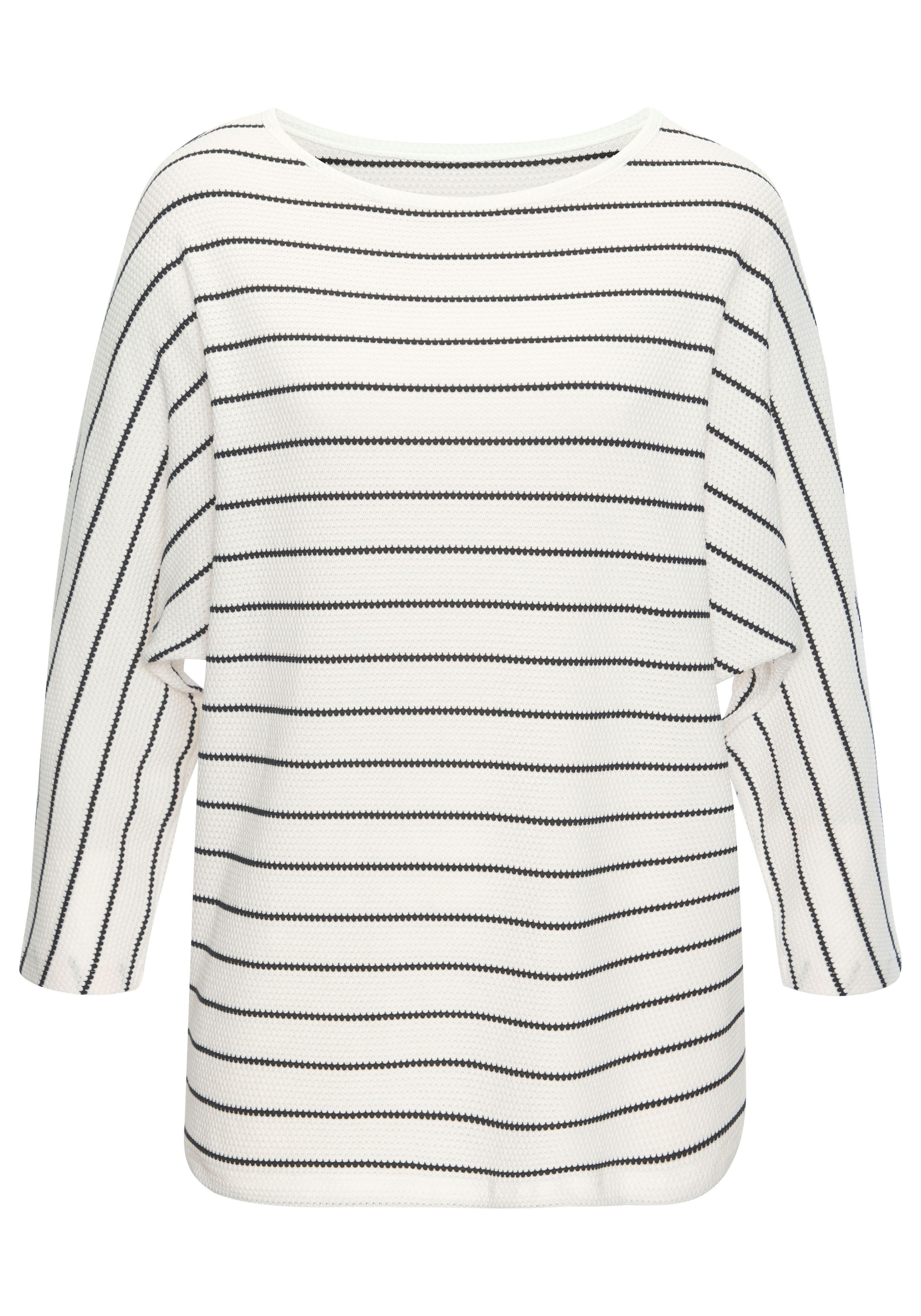 Vivance 3/4-Arm-Shirt mit modischer Streifenstruktur aus pflegeleichter Baumwoll-Viskose-Qualität. € 29,99, (€ 29,99 pro 1 Stk).