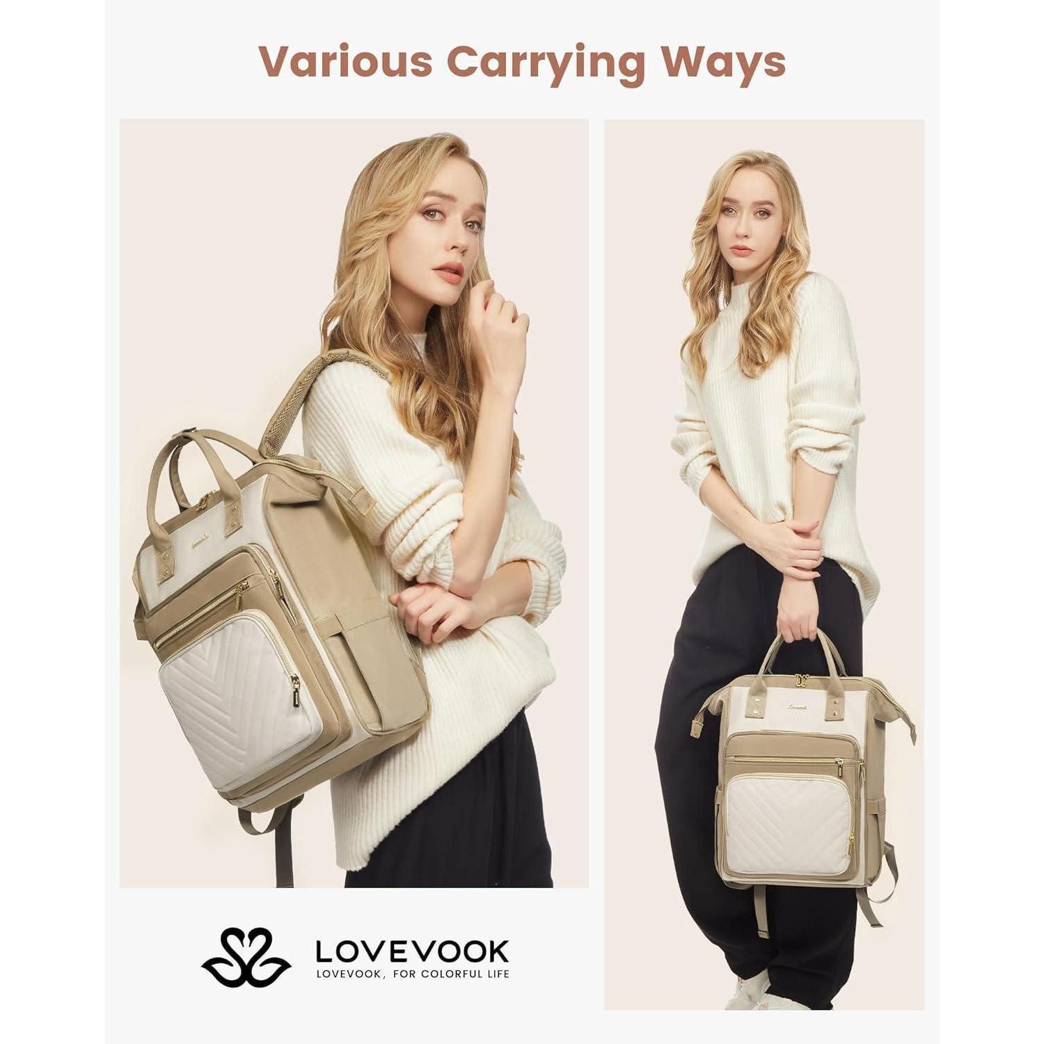 LuxusKollektion Laptoprucksack Rucksack Damen Groß 17,3 Zoll Laptop Wasserd günstig online kaufen