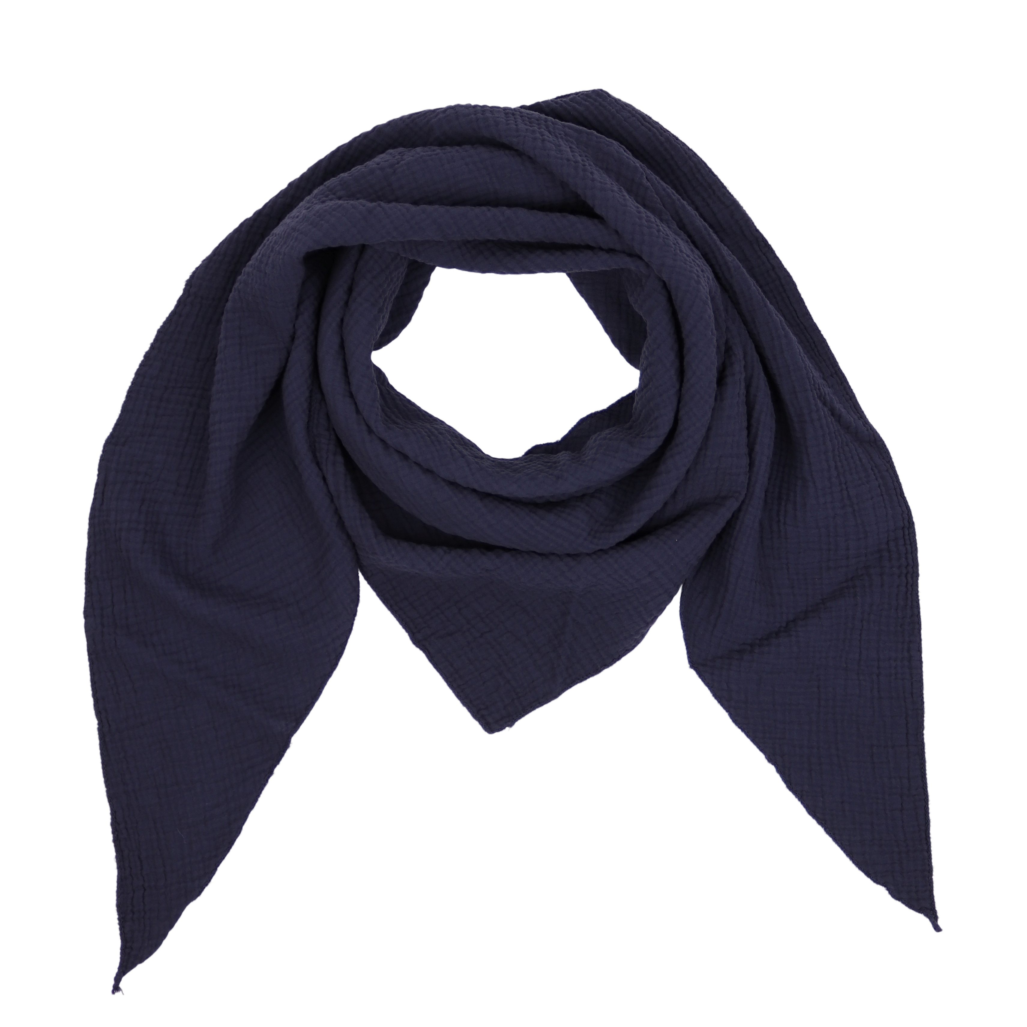 MIRROSI Dreieckstuch Aus Musellin Dreiecksschal ca.190x80 cm, Made in Italy, (Leicht ideal für das ganze Jahr, 100% Baumwolle), in tollen Farben Unifarben)