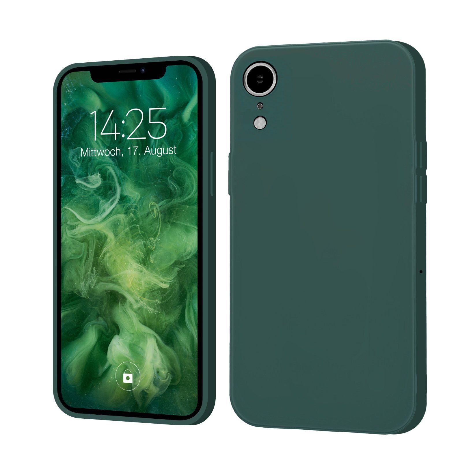 Tec-Expert Handyhülle SoftGrip Cover Hülle für Apple iPhone XR, Cover Bumper Case viele Farben wahlweise mit Glas