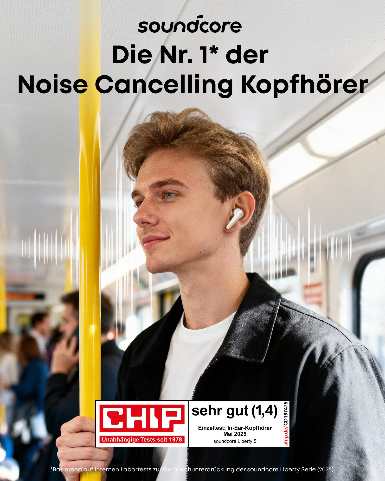 SoundCore Anker soundcore Liberty 5, kabellose Noise Cancelling Earbuds Bluetooth-Kopfhörer