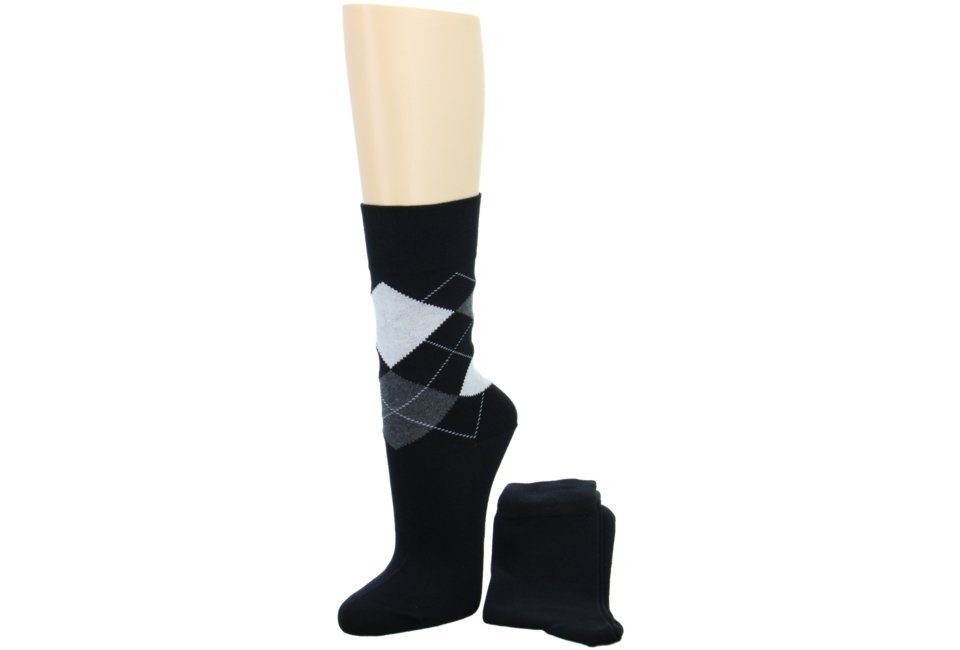 Camano Basicsocken Men Fashion Socks Argyle 2p grey combination