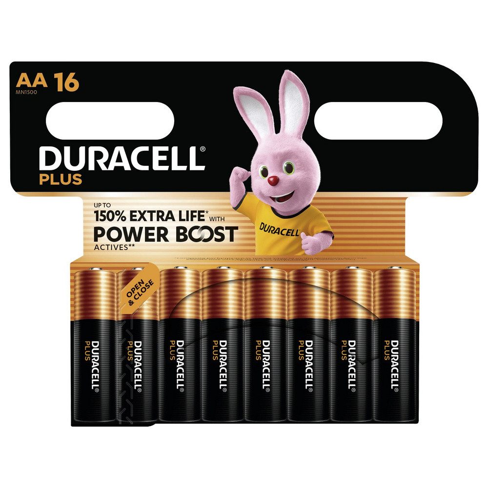 Duracell Duracell Plus Power Boost MN1500 Mignon (AA)-Batterie 1.5 V 16 St. Batterie